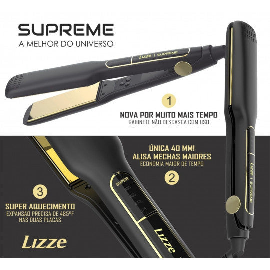 Supreme Titânio 252° Plaques 4cm Lisseur Lizze Extrême 