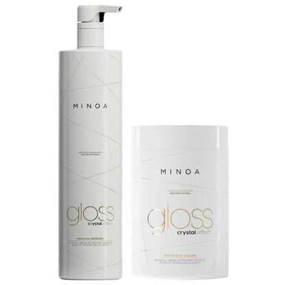 Kit Lissage Brésilien + Btx Capillaire Minoa Gloss Crystal Effect