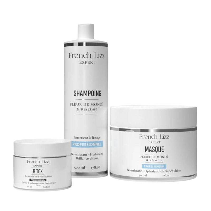 Kit Sans Sulfate French Lizz Fleur de Monoï Shampoing Masque Botox