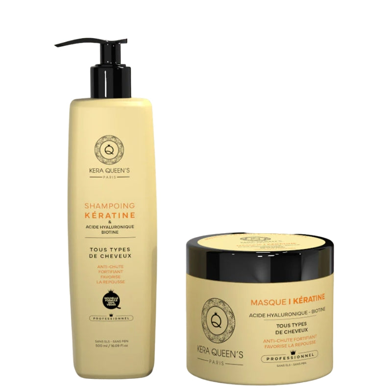 Kit Sans Sulfate Kera Queen's Rituel Biotine Shampoing Masque