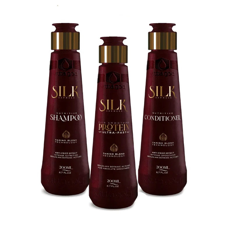 Lissage Brésilien Vitta Gold Silk Express Coffret 3x200ml