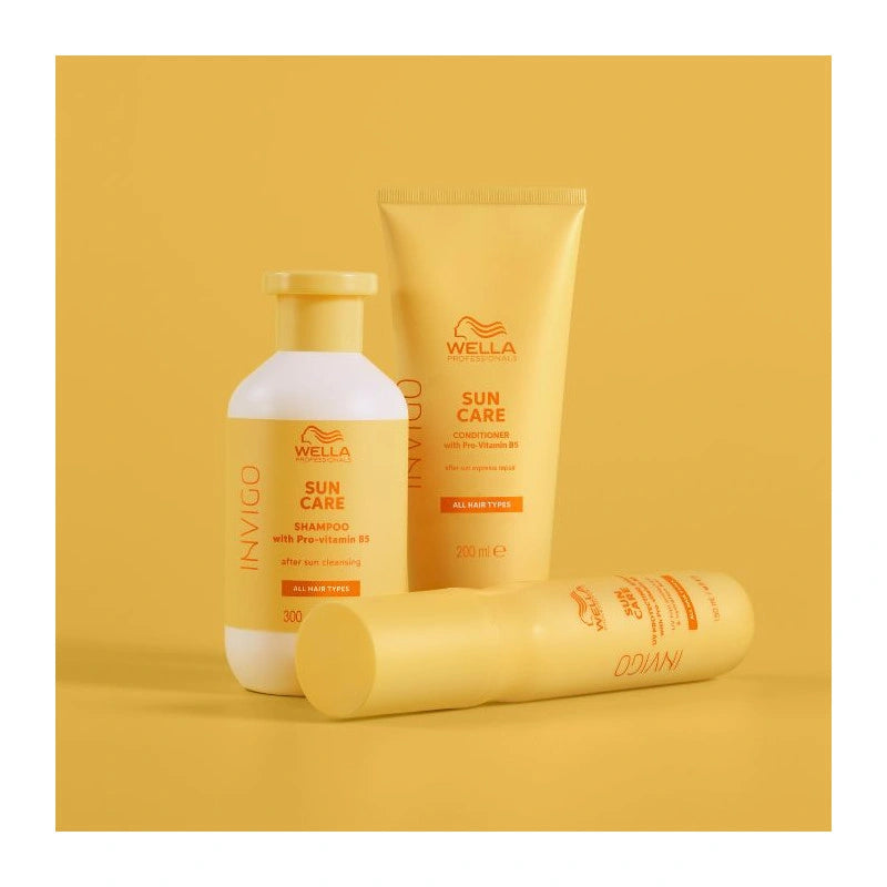 Gamme Protection Solaire Invigo Sun Wella 3 produits Shampooing Après Shampooing Spray 1
