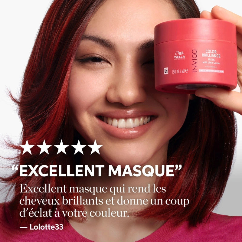 Masque Couleur Cheveux Fins à Moyens Invigo Color Brilliance Wella 8