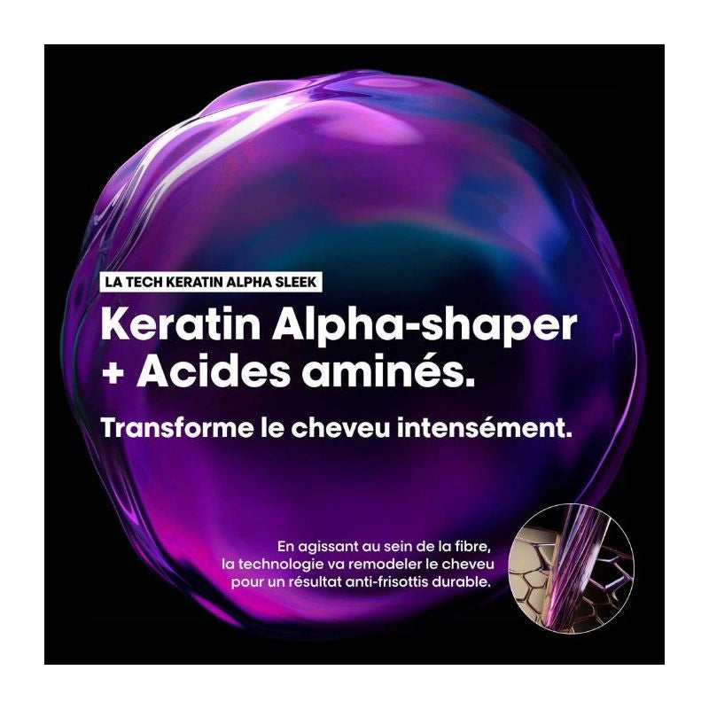 Routine Complète Disciplinante Keratin Alpha Sleek L'Oréal Professionnel 3