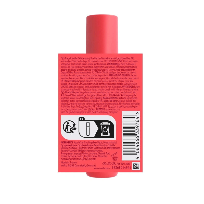 Spray Sans Rinçage BB Miracle Invigo Color Brilliance Wella 150ML 6