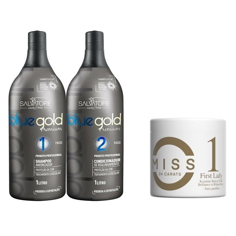Lissage Au Tanin Salvatore Bleu Gold & Btx Miss 24 Carats
